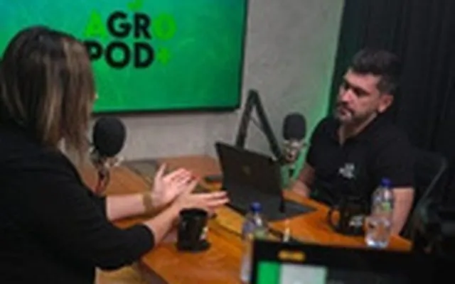 Gravação do podcast Pod + Agro